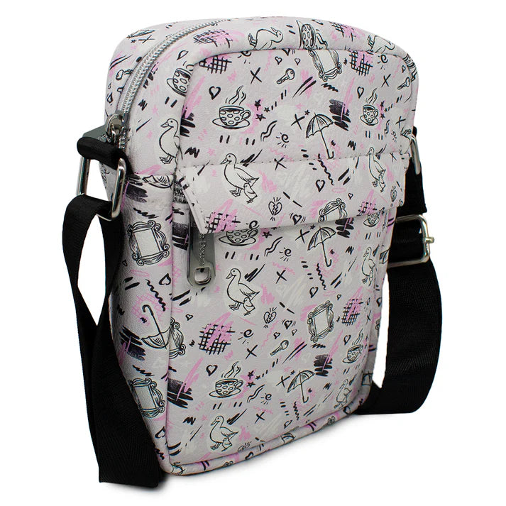 Buckle Down Friends Icons Sketch Collage Crossbody