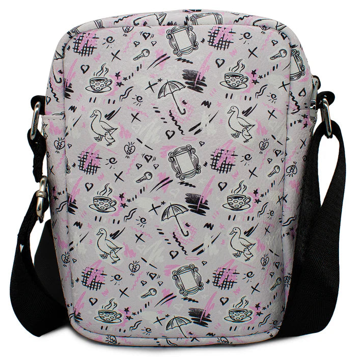 Buckle Down Friends Icons Sketch Collage Crossbody