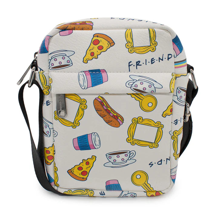 Buckle Down Friends Show Icons Crossbody White