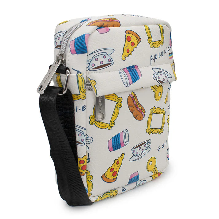 Buckle Down Friends Show Icons Crossbody White